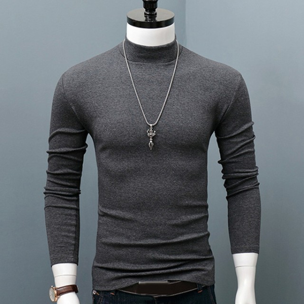 Men's Half High Collar Long Sleeve Men's Bottoming Shirt T-shirt Long Sleeve Autumn And  Sweatshirts, Cardigans & Hoodies
