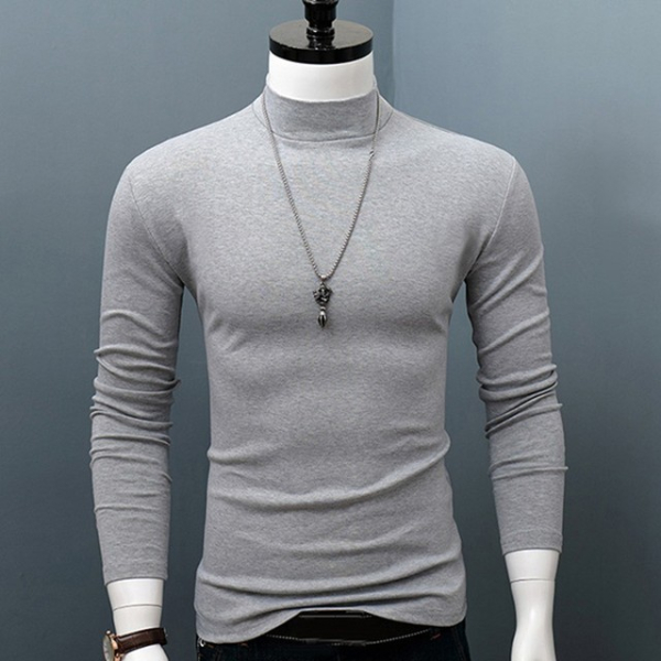 Men's Half High Collar Long Sleeve Men's Bottoming Shirt T-shirt Long Sleeve Autumn And  Sweatshirts, Cardigans & Hoodies