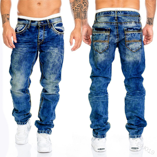 Trousers  Straight Jeans Man Vintage Wash Denim pants Spring Summer Boyfriend baggy Jeans men Streetwear Cacual Designer Cowboy Trousers