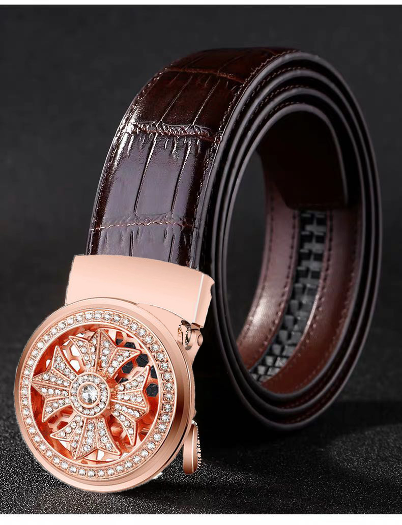 rose gold mens belt