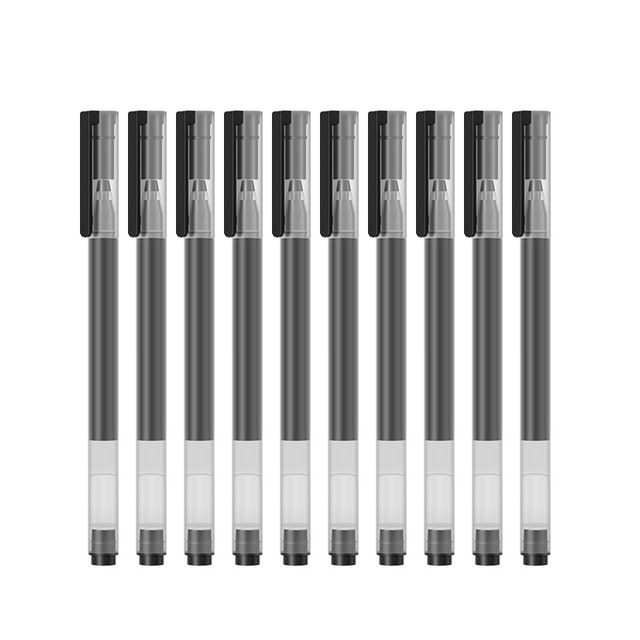 10PCS Xiaomi Super Durable Writing Sign Pen 0.5mm Gel Signing Smooth Red Black Ink Ballpoint Pen