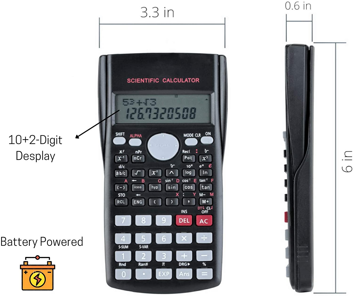 Portable Scientific Calculator School Office Stationeries Multifunction Stationery Scientific Tool