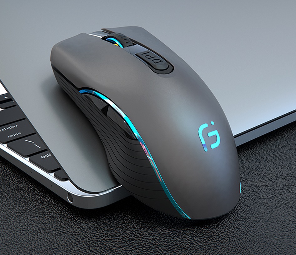 Dual Band 2.4G Wireless/Bluetooth Mouse RGB Light Ergonomic Optical Mice for IOS/Andriod/Windows