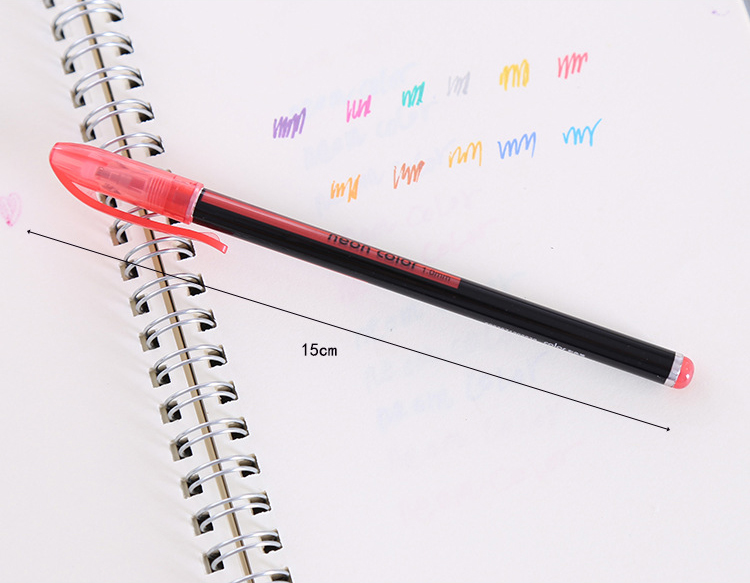 48Pcs Gel Pen Waterproof Ballpoint Highlighter Color gel Glitter Metallic pens Coloring Painting Drawing