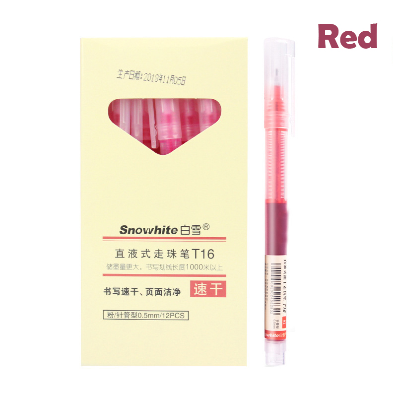 12PCS School Office Stationeries Super Durable Writing Sign Pen 0.5mm Gel Ink Ballpoint Pen