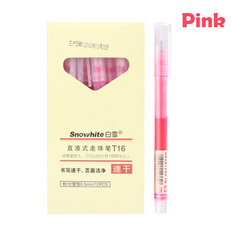 12PCS School Office Stationeries Super Durable Writing Sign Pen 0.5mm Gel Ink Ballpoint Pen