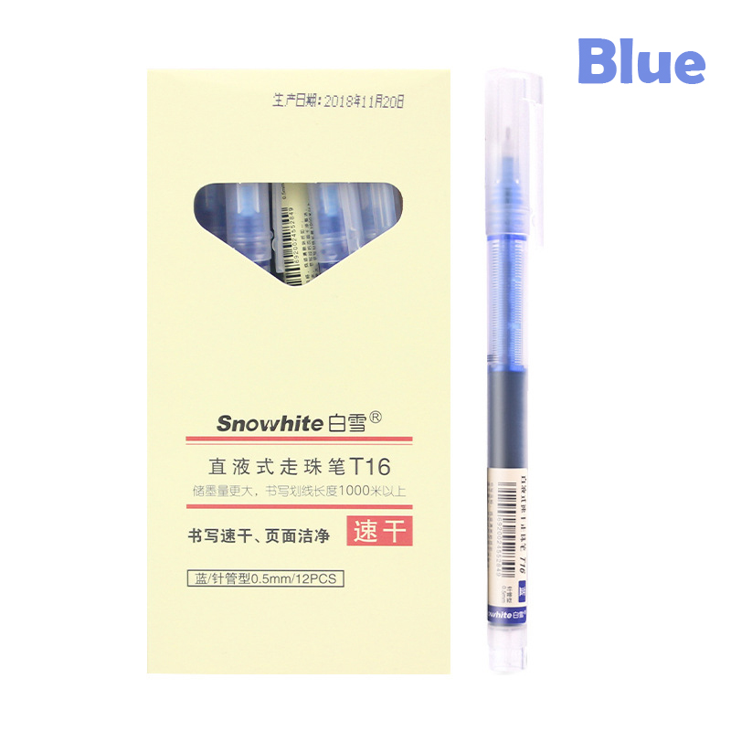 12PCS School Office Stationeries Super Durable Writing Sign Pen 0.5mm Gel Ink Ballpoint Pen