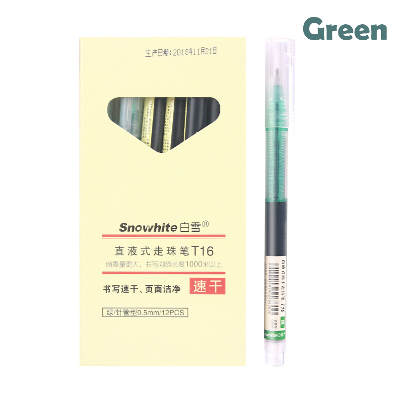 12PCS School Office Stationeries Super Durable Writing Sign Pen 0.5mm Gel Ink Ballpoint Pen