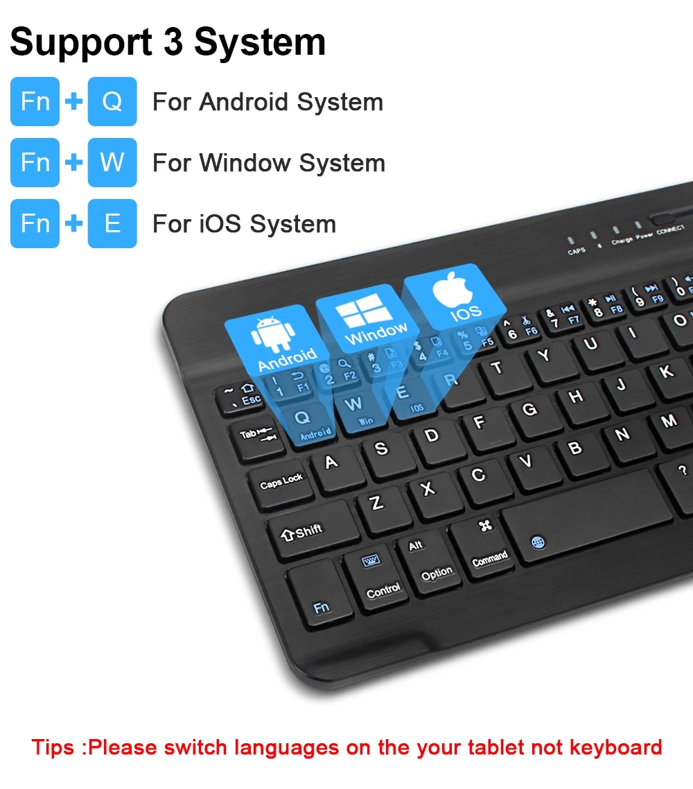 Mini Bluetooth Wireless Keyboard For ipad Phone Tablet Rechargeable Portable keyboard For Android ios Windows