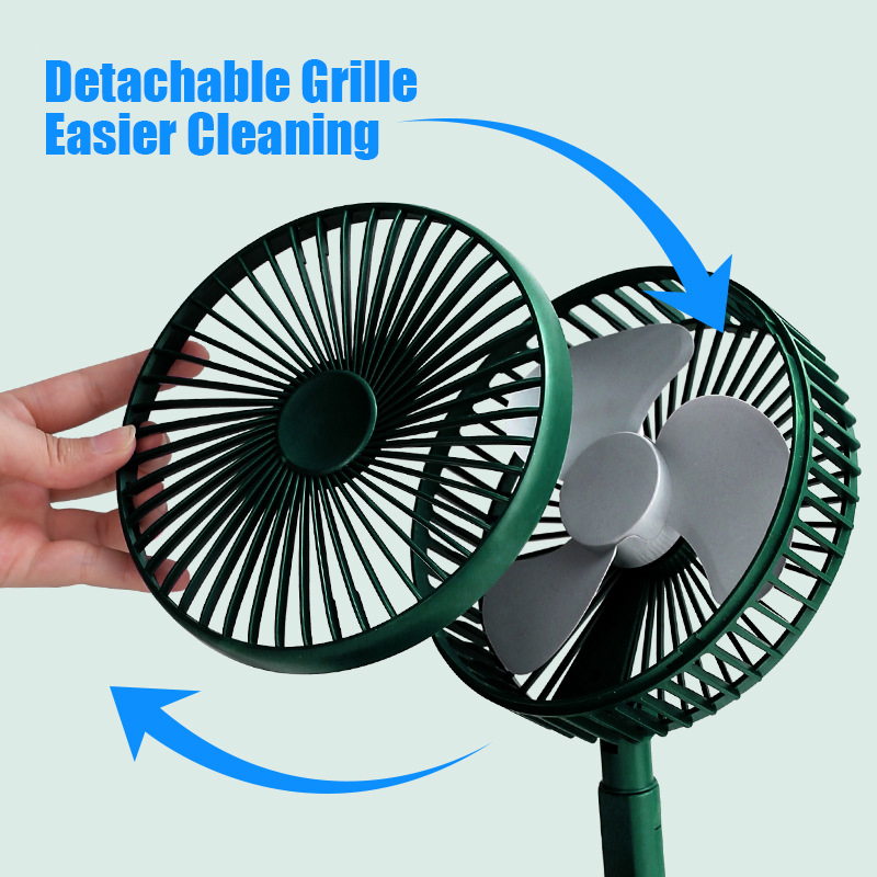 Rechargerable Fan Adjustment Portable USB Desk Fan Quiet 3 Speeds Wind for Home Office Car Outdoor Travel