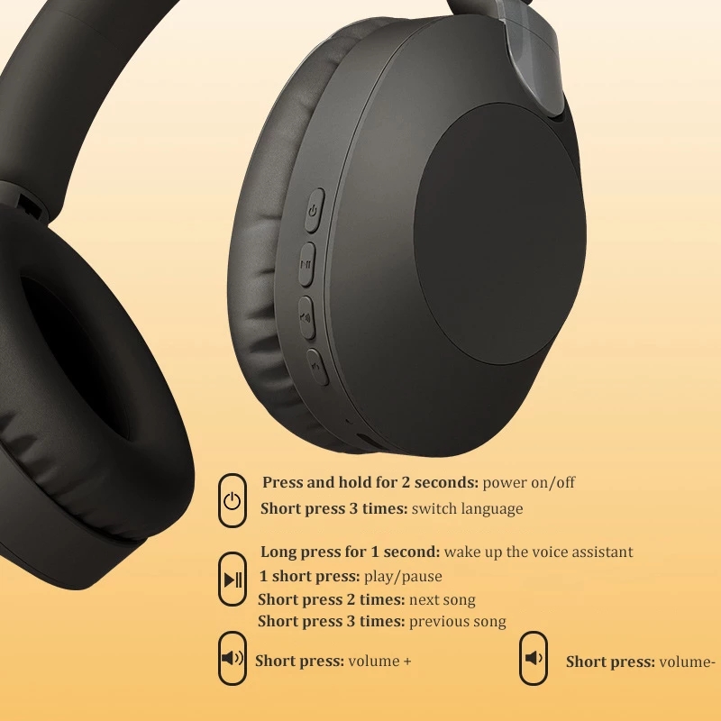 Bluetooth Headphones TWS Wireless Business Headphones Bass Bluetooth Headsets Super Charging Wireless Headset Noise Canceling