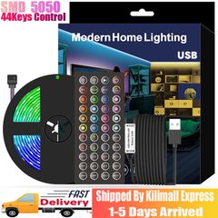 LED Strip Lights 5050 SMD LED Color Changing Rope Light with DIY Remote Controller for TV Backlight Bedroom Room Home Decor Party and Festival RGB FREE SIZE 5 meters 2W