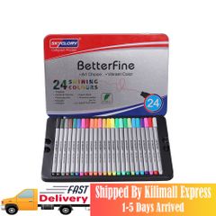 24PCS Professional Pen for Painting Color Marker Line Marker Stationeries Super Durable Drawing Sign Pen 0.4mm Gel Ink Pen 24 Colors