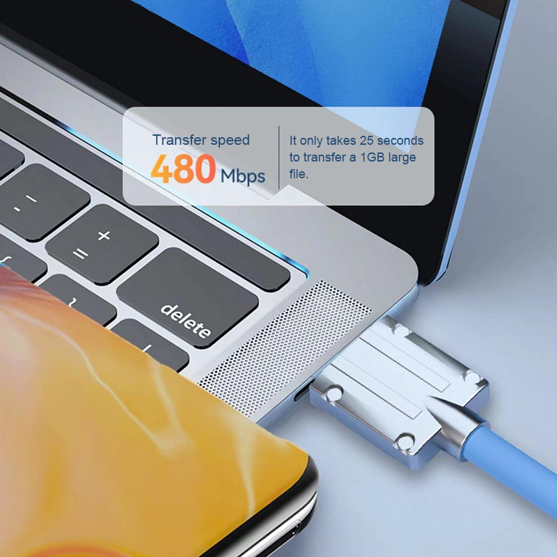 6A/120W USB Cable Super Fast Charge QC2.0 3.0 USB Charging Cable Type C Cable Zinc Alloy Liquid Soft Silicone Mobile Phone USB Charging Data Cable for Android