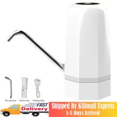 Water Dispenser Food Grade Water Pump Automatic Electric Water Bottle Drinking USB Charging White as picture