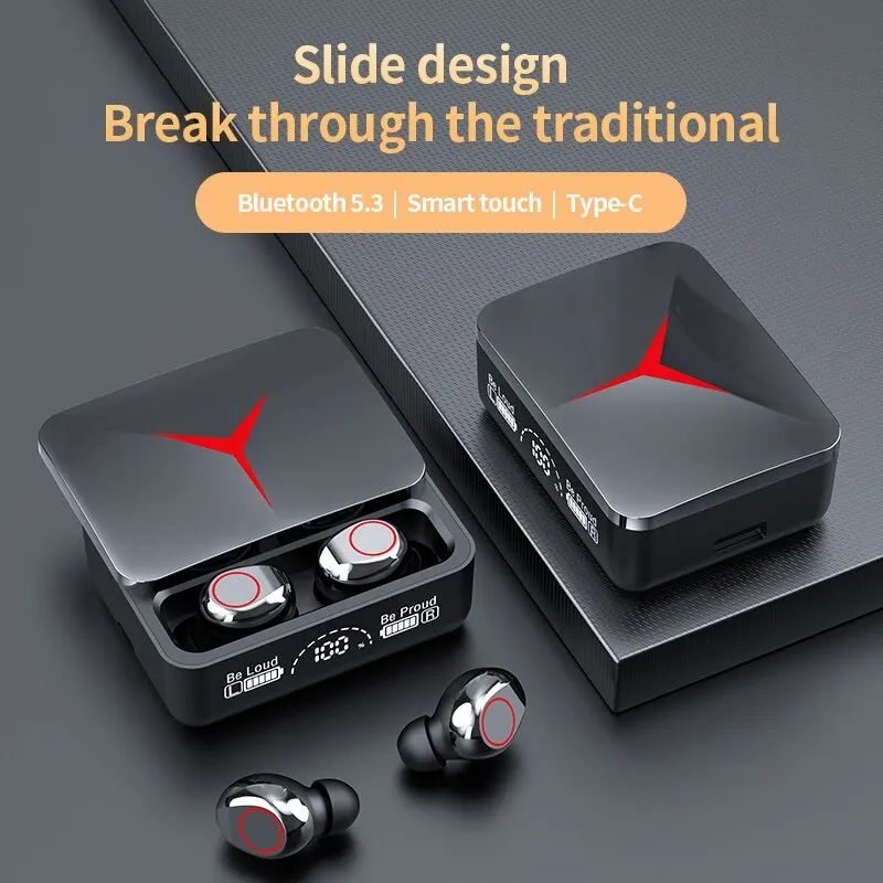 Bluetooth Earphone True Wireless Earpods Stereo Sound Rotatable Earmuff Heavy Bass Magic Tone Bluetooth Earbuds Built-in Mic Sports Earphones