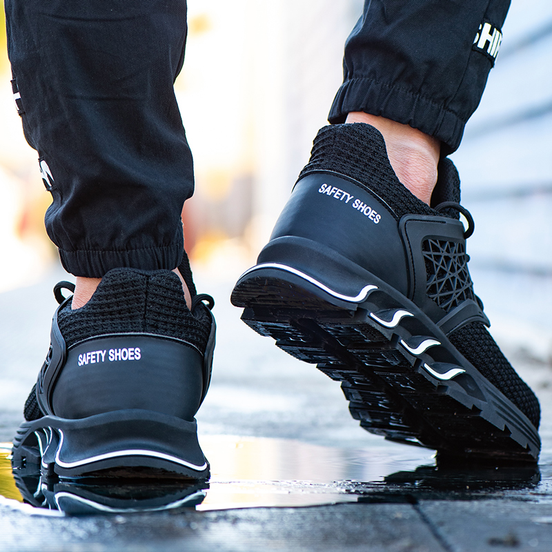 Safety boots Breathable Boots Steel Toe Anti-Smashing Construction Safety Work Sneakers
