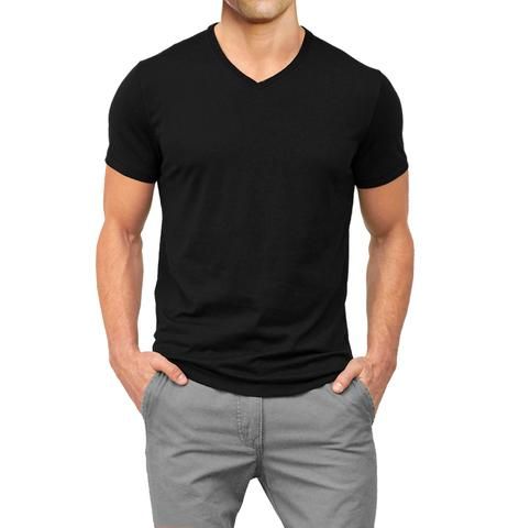 tshirt men Cotton 100% tshirts Short Sleeve men t-shirts V- Neck t shirt plain t shirts