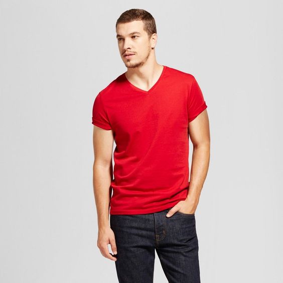 tshirt men Cotton 100% tshirts Short Sleeve men t-shirts V- Neck t shirt plain t shirts