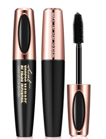 Mcafee 4D silk fiber eyelash makeup waterproof silicone brush head mascara lengthening thick mascara diamond shimmering mascara