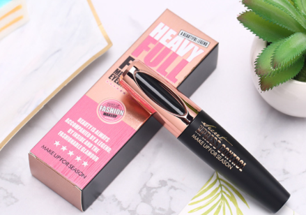 Mcafee 4D silk fiber eyelash makeup waterproof silicone brush head mascara lengthening thick mascara diamond shimmering mascara
