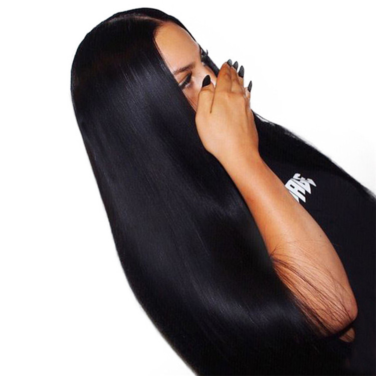 Long Straight Hair Weave Middle Part Black Wigs Hair For Women