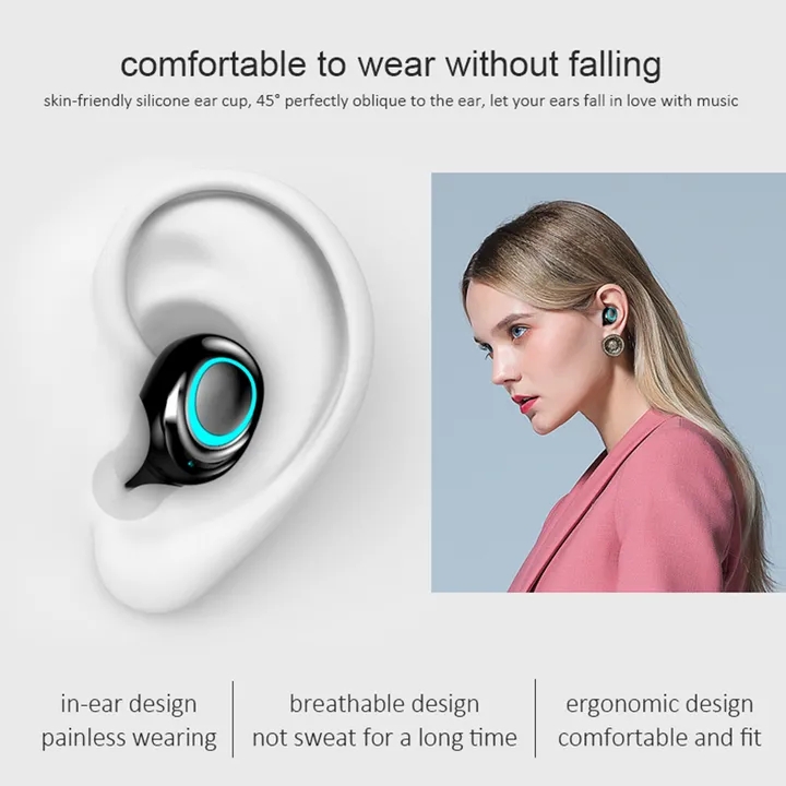 Tws Bluetooth 5.0 Wireless Earphones S11 Touch Control In Ear with 3500 mAh Power Bank