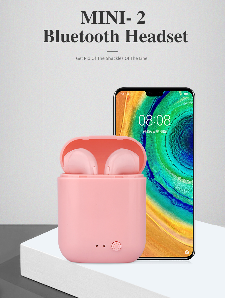 Mini-2 TWS Wireless Earphones Bluetooth 5.0 Matte Earbuds With Mic Charging Box