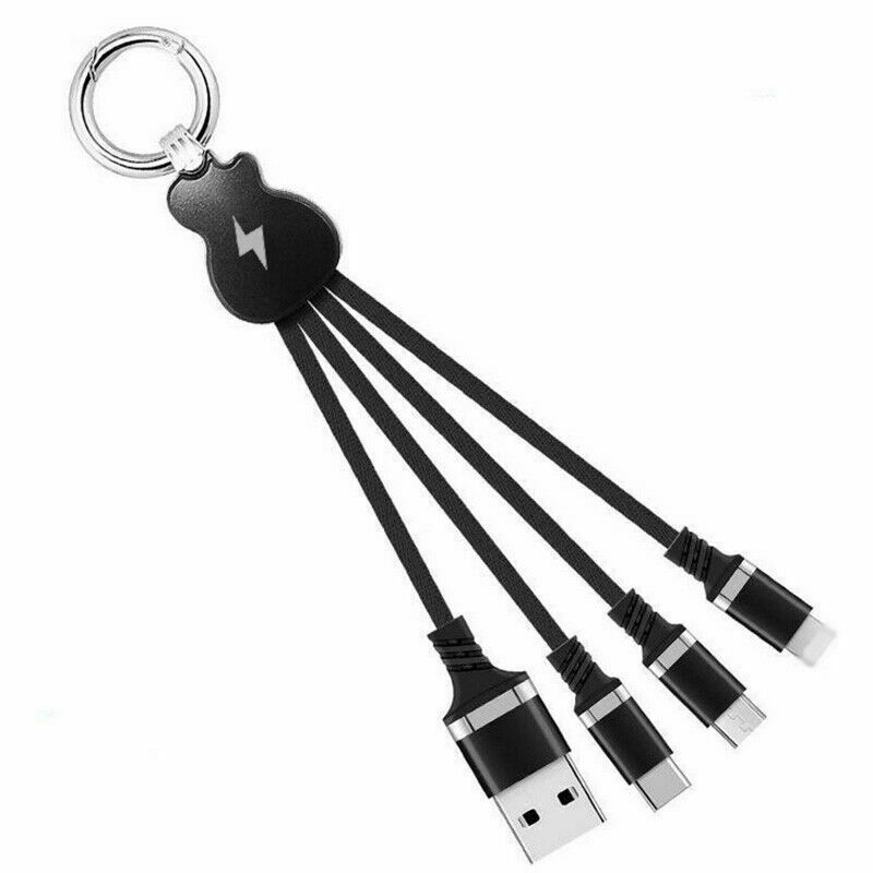 Multi 3 In 1 Micro USB TypeC Charging Cable Guitar Design Data Sync Line Lighting Cable Samsung
