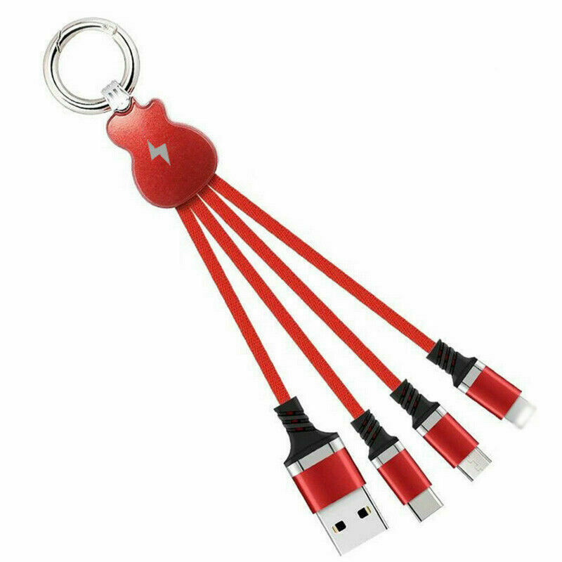 Multi 3 In 1 Micro USB TypeC Charging Cable Guitar Design Data Sync Line Lighting Cable Samsung