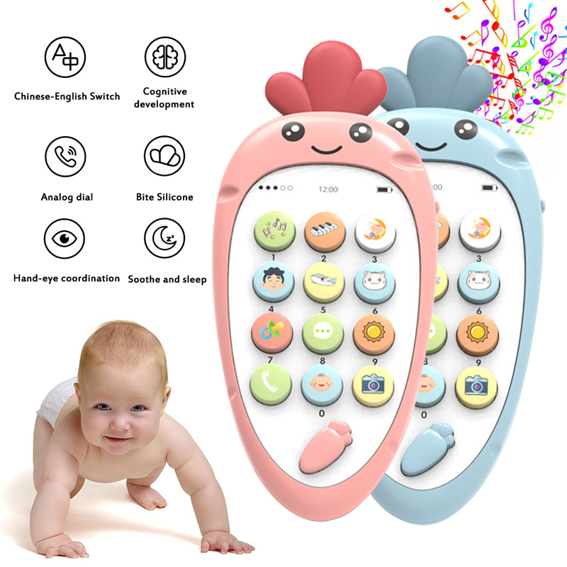 Baby Electronic Phone Toys Teether Music Early Childhood Educational Toys Simulation Phone Toys