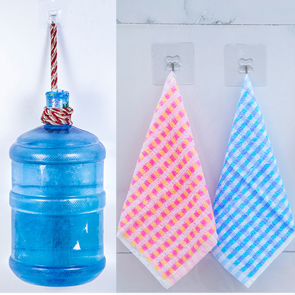 5PC Strong Transparent Suction Cup Sucker Wall Hooks Hanger For Kitchen Bathroom 6*6cm Wall Hooks