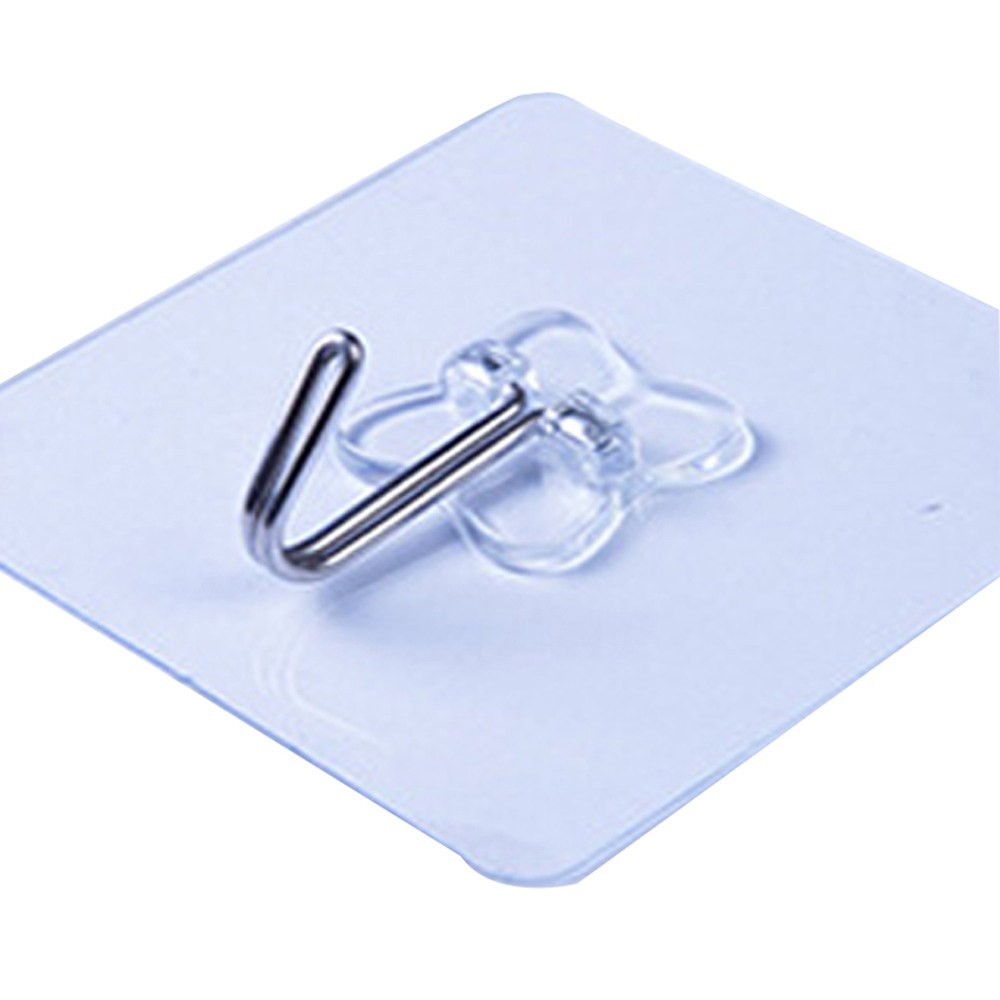 5PC Strong Transparent Suction Cup Sucker Wall Hooks Hanger For Kitchen Bathroom 6*6cm Wall Hooks