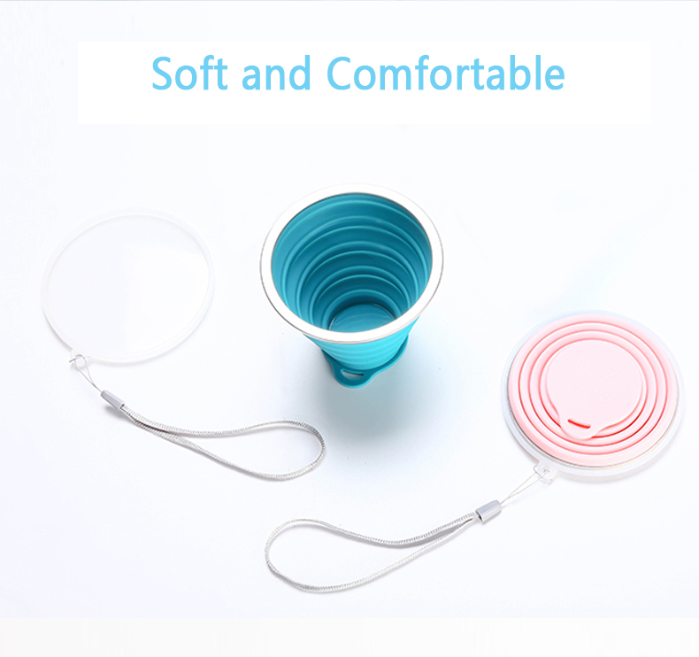 Folding Silicone Cup Portable Telescopic Drinking Collapsible Cup Kitchen &amp; Dining room Silica Mug