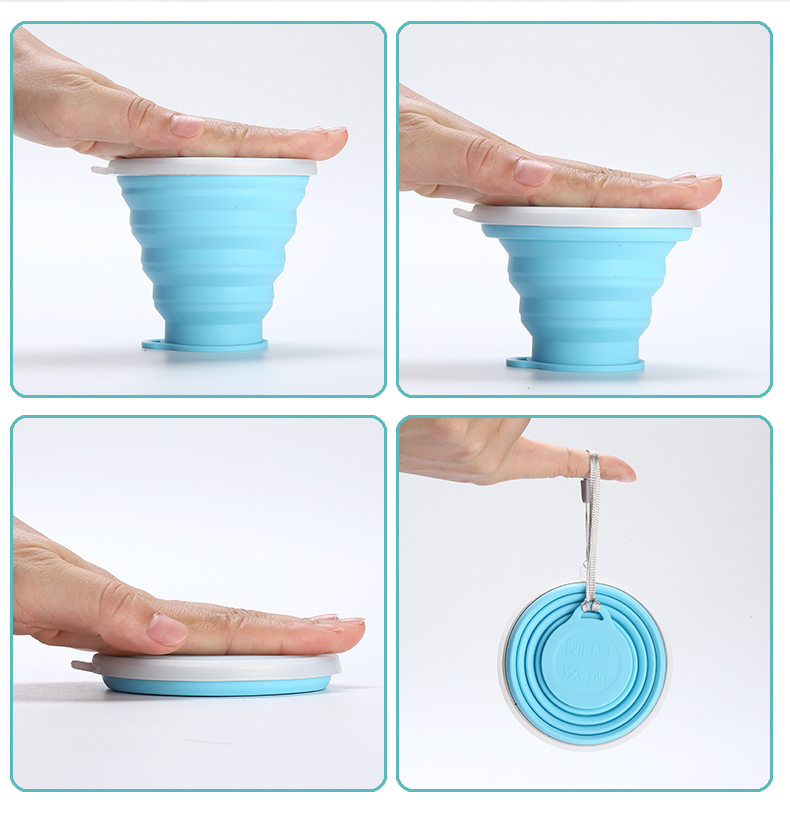 Folding Silicone Cup Portable Telescopic Drinking Collapsible Cup Kitchen &amp; Dining room Silica Mug