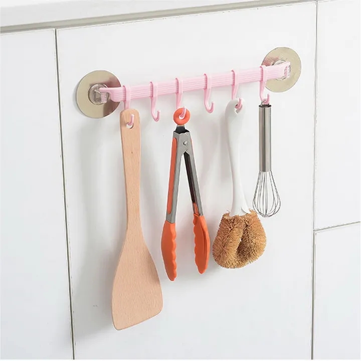 Wall mounted Bathroom Organizer Key hooks Towel Holder Kitchen accessories Cupboard Storage Rack