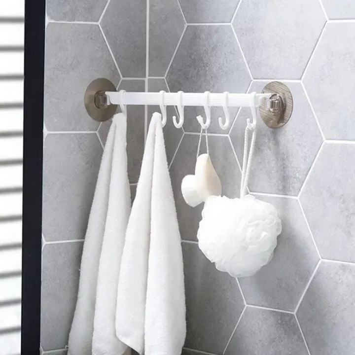 Wall mounted Bathroom Organizer Key hooks Towel Holder Kitchen accessories Cupboard Storage Rack