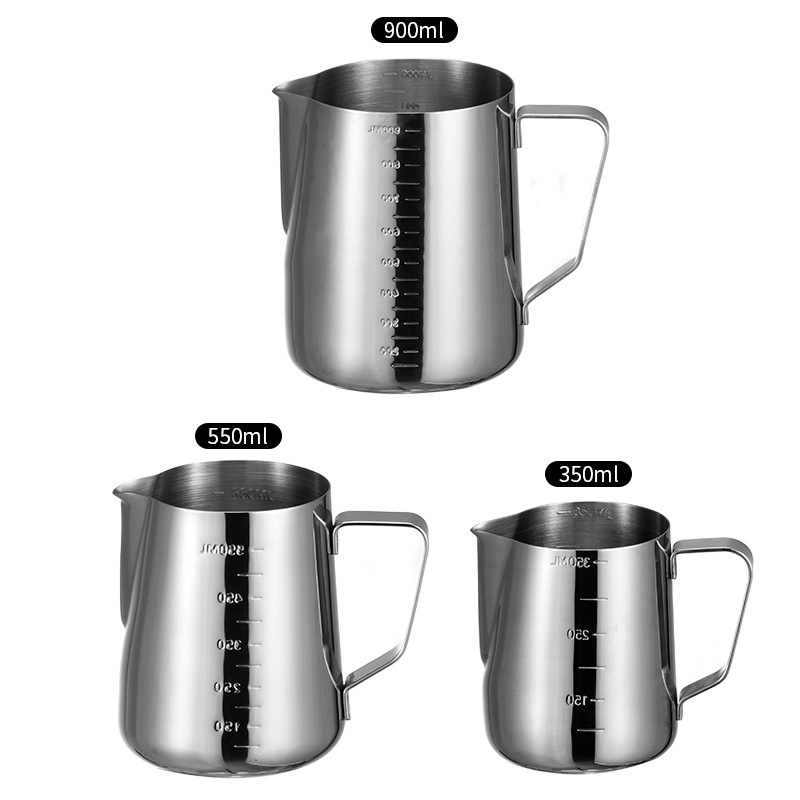 Stainless Steel Milk Frothing Pitcher Coffee Kitchen Craft Latte Milk Cream Frother Cup Pitcher Jug