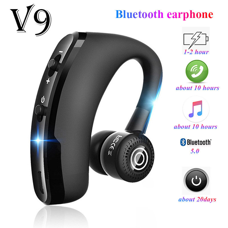 V9 Bluetooth Earphone Wireless Handsfree With Microphone For iPhone Samsung xiaomi