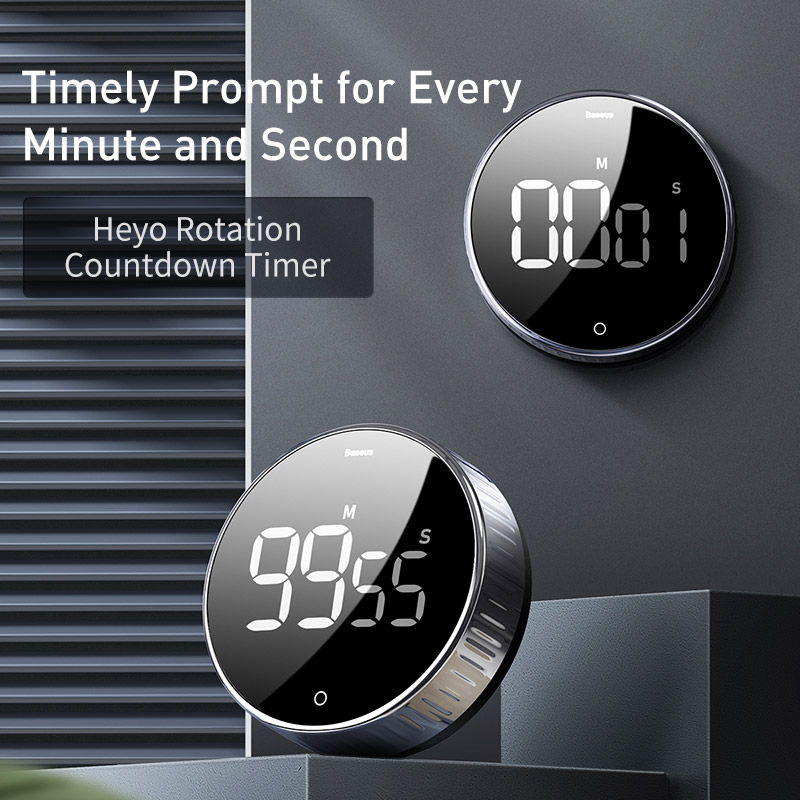 Magnetic Digital Timer for Kitchen Cooking Stopwatch LED Counter Alarm Manual Electronic Countdown