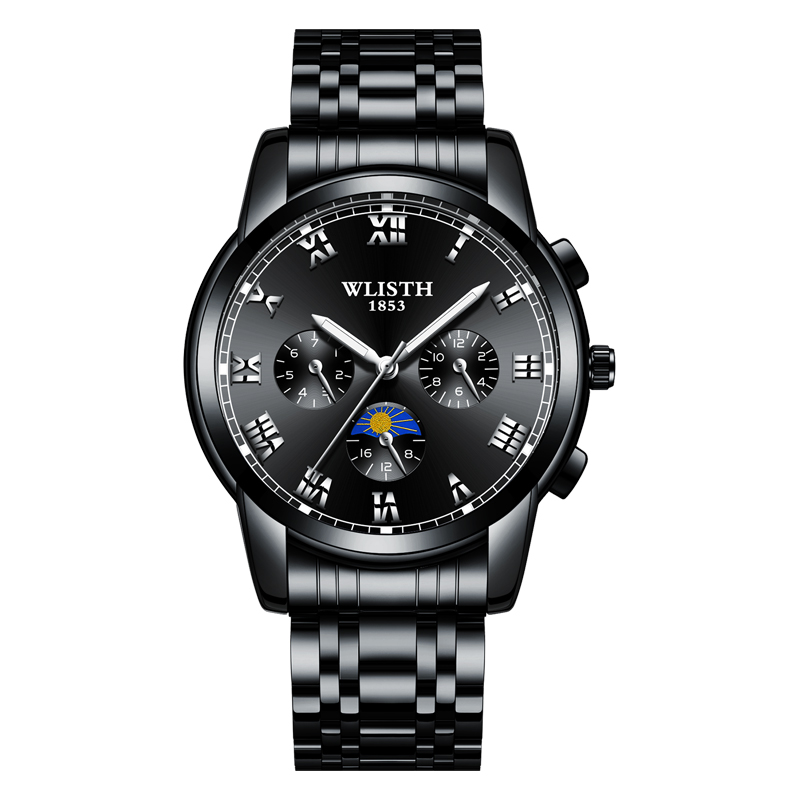 Men's Watch Steel Strap Watch for Men Waterproof Luminous Watch Quartz Wristwatch Date Male Clock