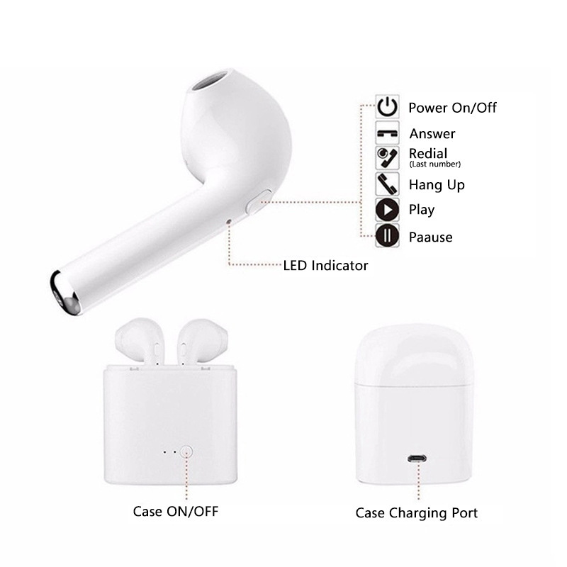 i7s TWS Wireless Earpiece Bluetooth 5.0 Earphones With Mic For smart Phone Xiaomi Samsung Huawei LG