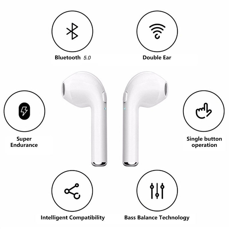 i7s TWS Wireless Earpiece Bluetooth 5.0 Earphones With Mic For smart Phone Xiaomi Samsung Huawei LG