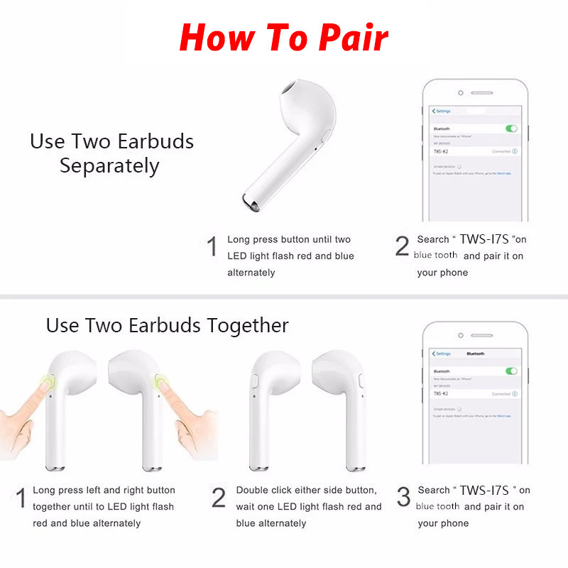 i7s TWS Wireless Earpiece Bluetooth 5.0 Earphones With Mic For smart Phone Xiaomi Samsung Huawei LG
