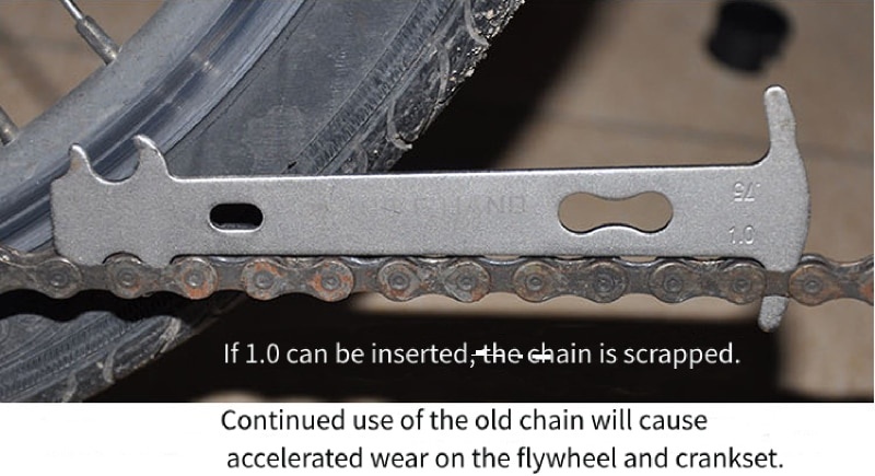 1pc Bicycle Chain Wear Indicator Bike Chains Gauge Measurement Ruler Cycling Replacement Repair Tool