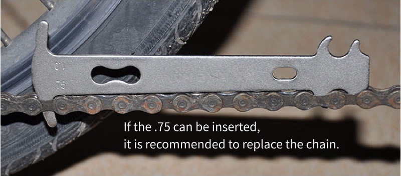 1pc Bicycle Chain Wear Indicator Bike Chains Gauge Measurement Ruler Cycling Replacement Repair Tool