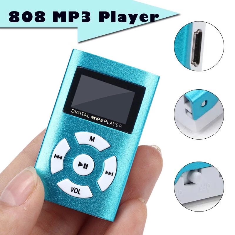 Mini MP3 Player LCD Screen Metal Case Music Media MP3 Support 32GB Micro SD TF Card USB Music Player