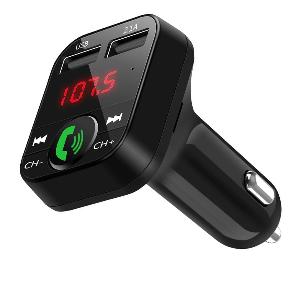 Bluetooth Wireless Car kit Handfree LCD FM USB Car Charger 2.1A MP3 Music TF Card U disk AUX Player