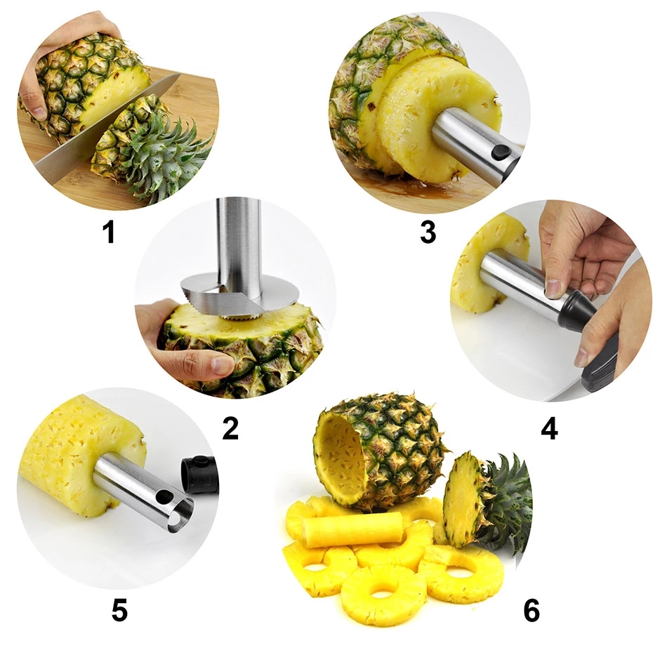 1Pc Stainless Steel Pineapple Peeler Accessories Slicers Fruit Cutter Corer Slicer Kitchen Tools