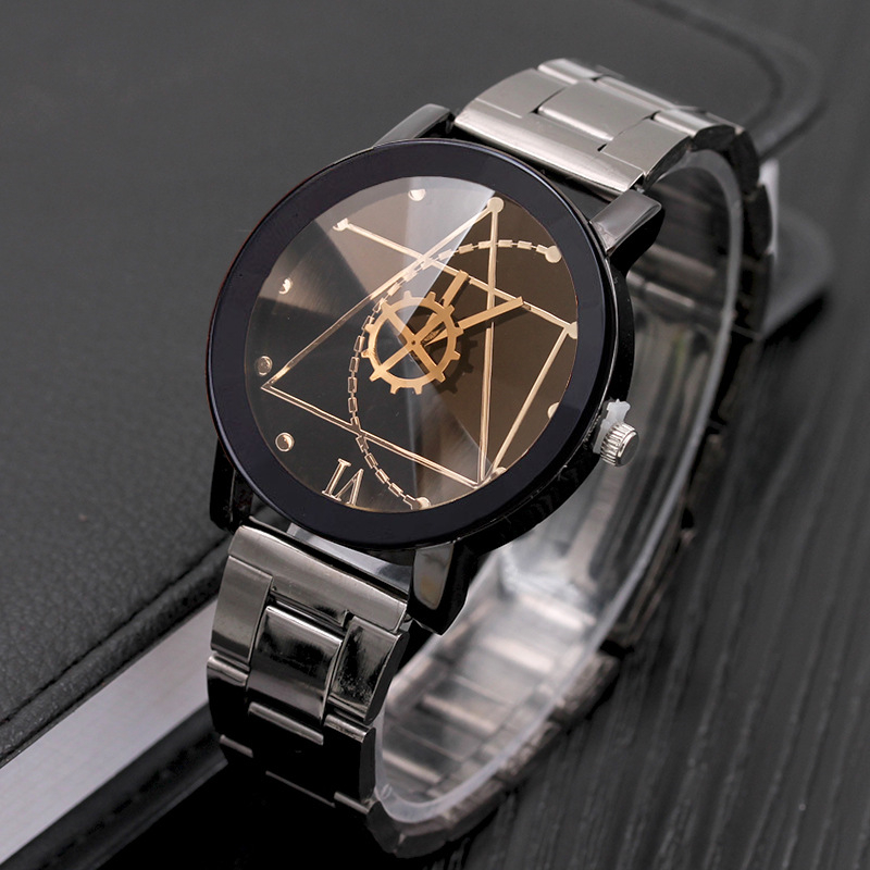New 2Pcs Couple's Watch Men Women Watch Stainless Steel Watches Mens Quartz Analog Wrist Watch Men